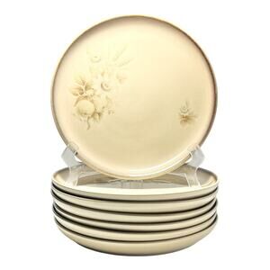 Denby “Memories” Set of 7 Ceramic Dinner Plates 10 1/8” England